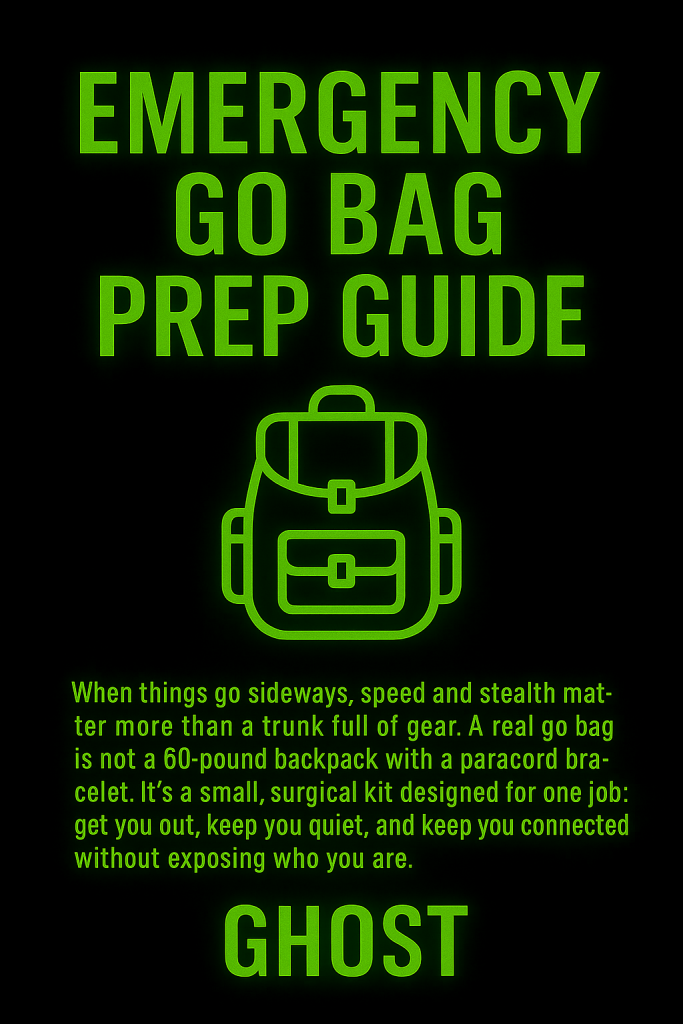 Emergency go bag prep guide